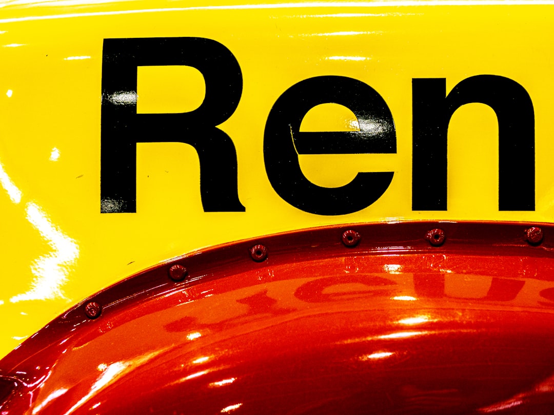 Close up of the word ren on a yellow background